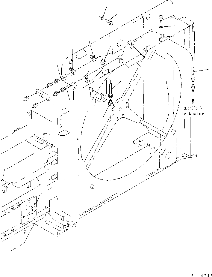 Схема запчастей Komatsu PC1100-6 - ОХЛАЖД-Е (ОХЛАЖД-Е) (СМАЗКА)(№8-) СИСТЕМА ОХЛАЖДЕНИЯ