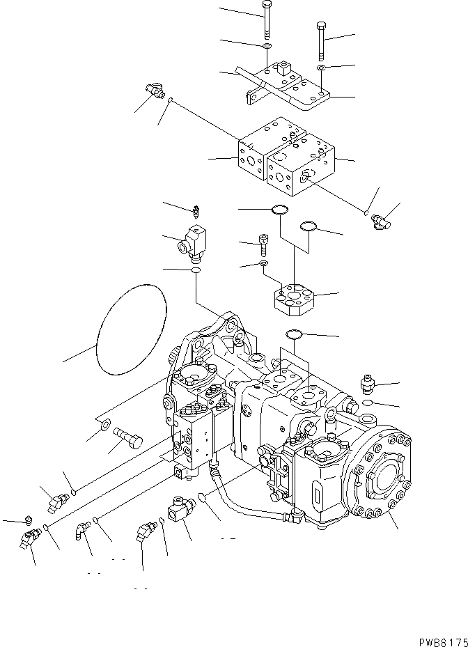 Схема запчастей Komatsu PC1100-6 - NO. НАСОС (СОЕДИНИТ. ЧАСТИ) ГИДРАВЛИКА