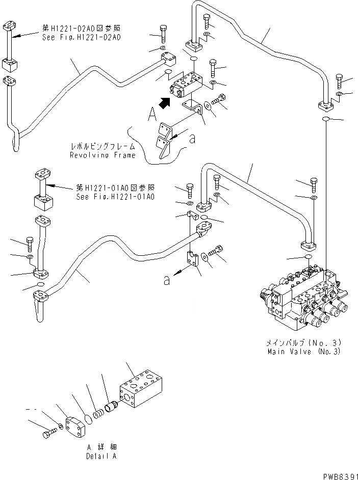 Схема запчастей Komatsu PC1100-6 - РУКОЯТЬ LINS (NO. КЛАПАН) ГИДРАВЛИКА