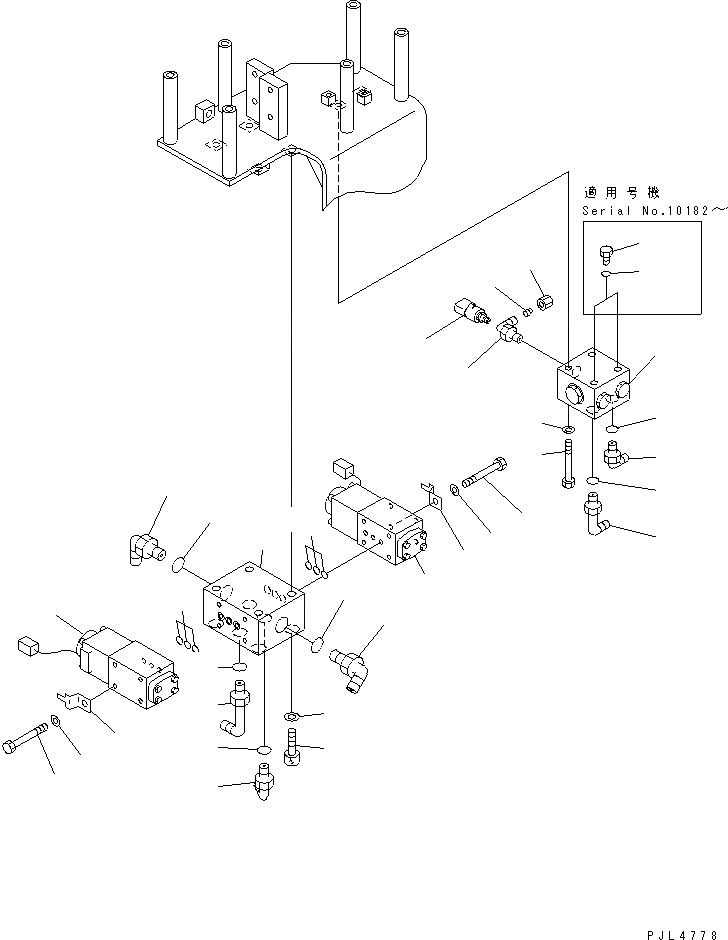 Схема запчастей Komatsu PC1100-6 - PPC ЛИНИИ СОЕД-Е (КОНТРОЛЬНЫЙ КЛАПАНAND КЛАПАН EPC) (С АВТОМАТИЧ. COMPENSATION) (ДЛЯ ПОГРУЗ.)(№-) ГИДРАВЛИКА