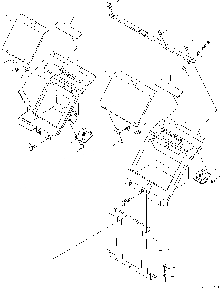 Схема запчастей Komatsu PC1100-6 - КРЫШКА(С ОБОГРЕВ-ЛЕМ И ГРОМКОГОВОРИТ. LESS) КАБИНА ОПЕРАТОРА И СИСТЕМА УПРАВЛЕНИЯ