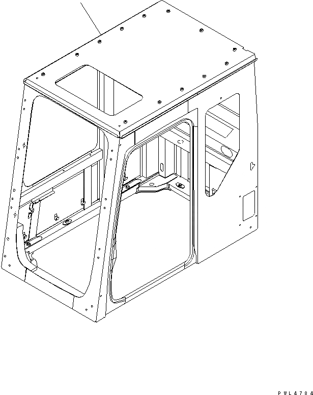 Схема запчастей Komatsu PC1100-6 - КАБИНА (С АВТОМАТИЧ. COMPENSATION) (ДЛЯ ПОГРУЗ.)(№-) КАБИНА ОПЕРАТОРА И СИСТЕМА УПРАВЛЕНИЯ