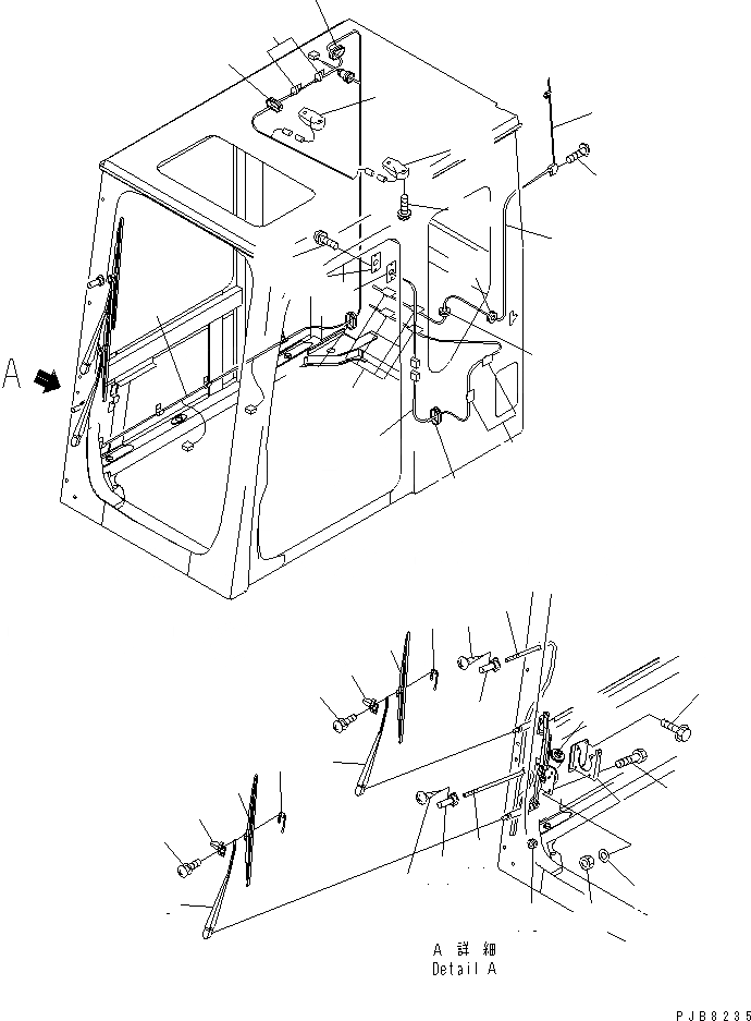 Схема запчастей Komatsu PC1100-6 - КАБИНА (КАБИНА (INКАПОТ) (С ЧАСТИ КОРПУСА)(№30025-31999) ) (ЭЛЕКТР.) КАБИНА ОПЕРАТОРА И СИСТЕМА УПРАВЛЕНИЯ