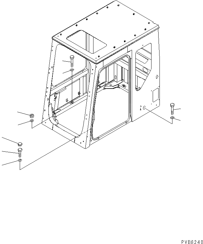 Схема запчастей Komatsu PC1100-6 - КАБИНА (КАБИНА (INКАПОТ) (С ЧАСТИ КОРПУСА)(№30025-31999) ) (ЧАСТИ Д/УСТАНОВКИ) КАБИНА ОПЕРАТОРА И СИСТЕМА УПРАВЛЕНИЯ