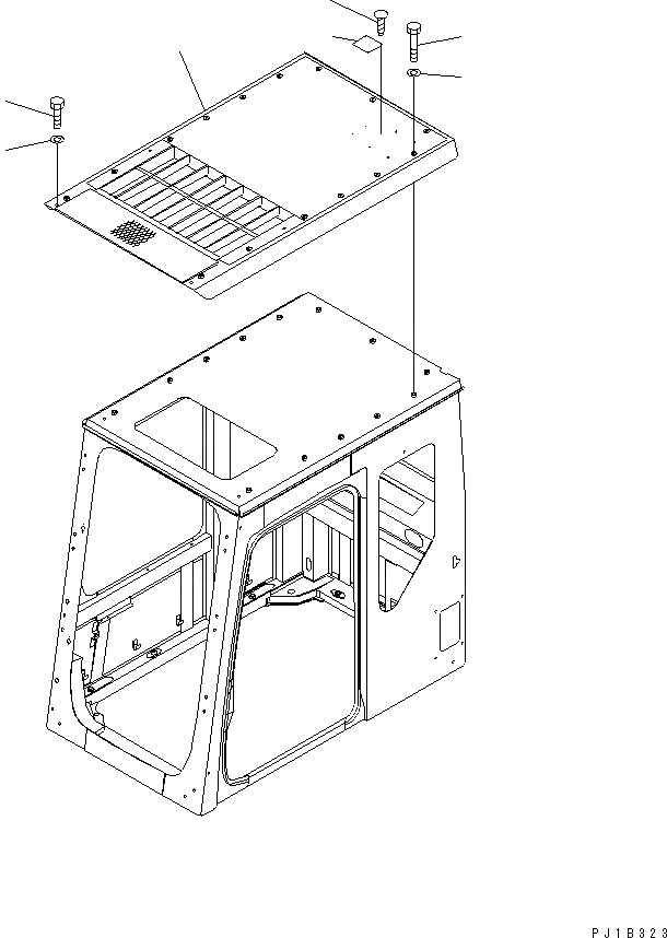 Схема запчастей Komatsu PC1100-6 - FOG КОМПЛЕКТ (ВЕРХН. ЗАЩИТА) КАБИНА ОПЕРАТОРА И СИСТЕМА УПРАВЛЕНИЯ