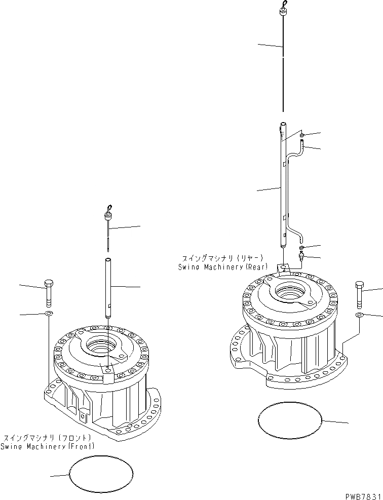 Схема запчастей Komatsu PC1100-6 - МЕХАНИЗМ ПОВОРОТА (GAUGE И КРЕПЛЕНИЕ ЧАСТИ) ПОВОРОТН. КРУГ И КОМПОНЕНТЫ