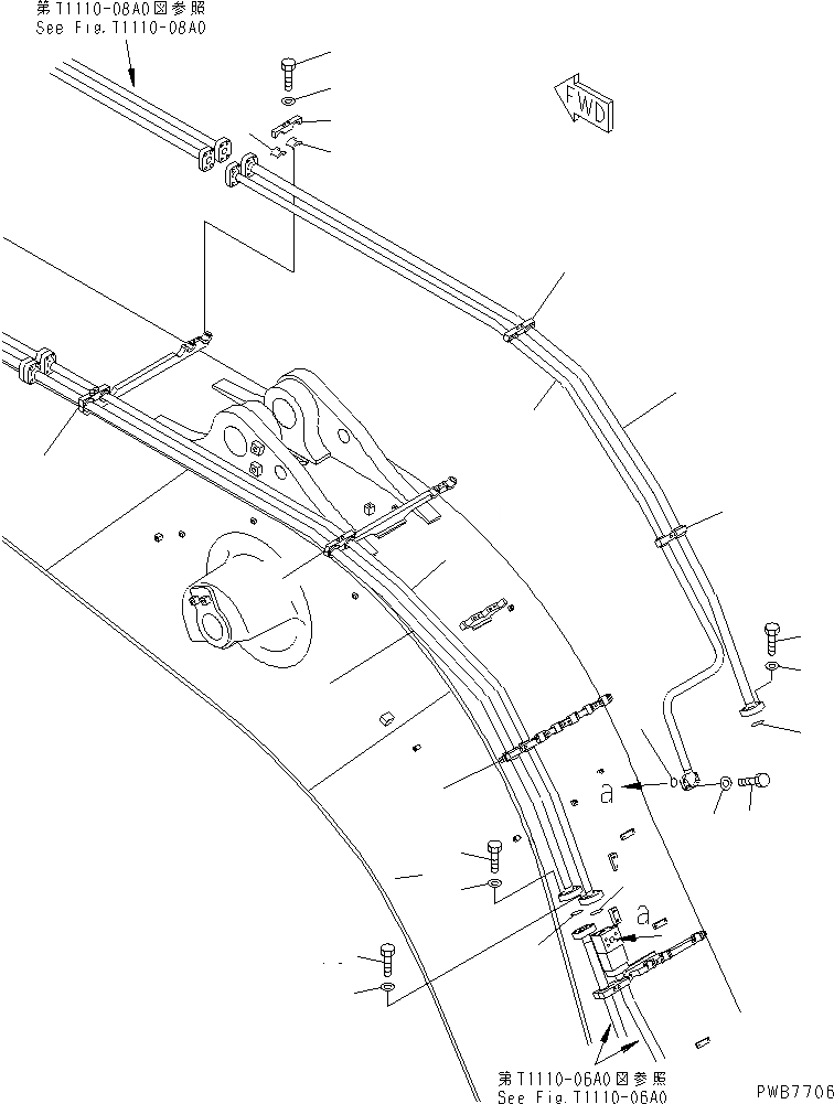 Схема запчастей Komatsu PC1100-6 - СТРЕЛА (9.M) (ЦИЛИНДР КОВШАS) (СТРЕЛА ЦЕНТР. ) (ДЛЯ ЭКСКАВАТ.) РАБОЧЕЕ ОБОРУДОВАНИЕ