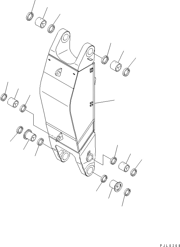 Схема запчастей Komatsu PC1100-6 - РАБОЧЕЕ ОБОРУДОВАНИЕ (РУКОЯТЬ) (ДЛЯ ПОГРУЗ.) РАБОЧЕЕ ОБОРУДОВАНИЕ