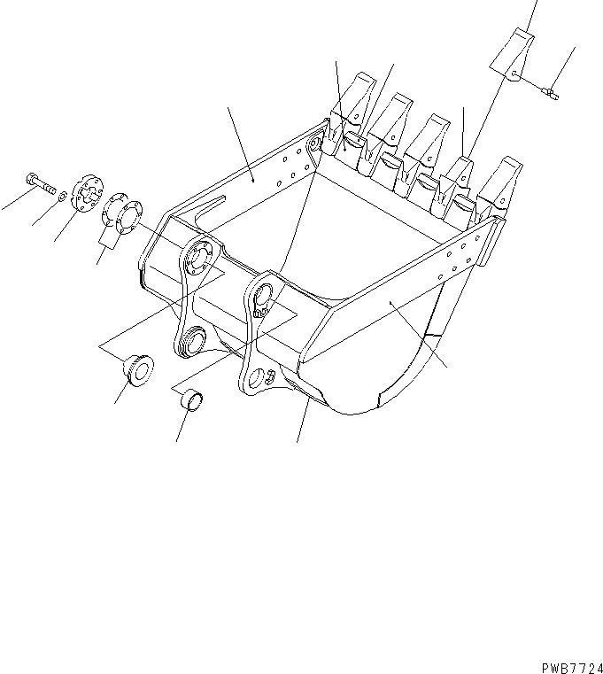 Схема запчастей Komatsu PC1100-6 - КОВШ .M (CECE .M)¤ MM (HORIZONAL ПАЛЕЦ ТИП) РАБОЧЕЕ ОБОРУДОВАНИЕ