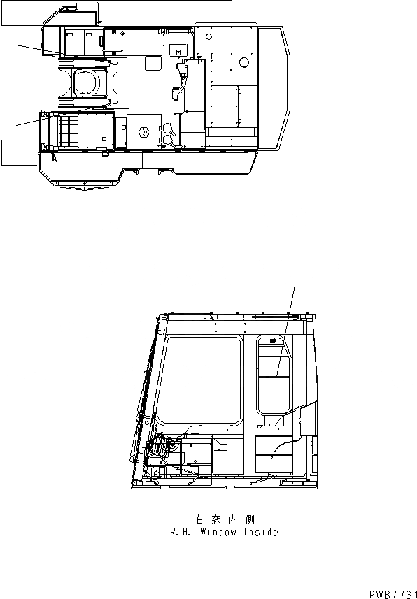 Схема запчастей Komatsu PC1100-6 - ОБСЛУЖ-Е МАРКИРОВКА (ЯПОН.) МАРКИРОВКА