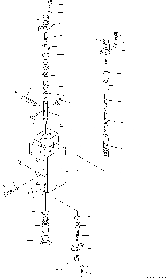 Схема запчастей Komatsu PC1100-6 - ОСНОВН. НАСОС (/) (N. НАСОС) ОСНОВН. КОМПОНЕНТЫ И РЕМКОМПЛЕКТЫ