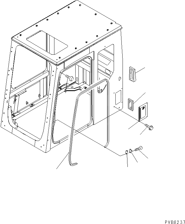 Схема запчастей Komatsu PC1100SP-6 - КАБИНА (КАБИНА (INКАПОТ) (С ЧАСТИ КОРПУСА)(№30025-31999) ) (ФИЛЬТР. И БЛОК ДВЕРИ) КАБИНА ОПЕРАТОРА И СИСТЕМА УПРАВЛЕНИЯ