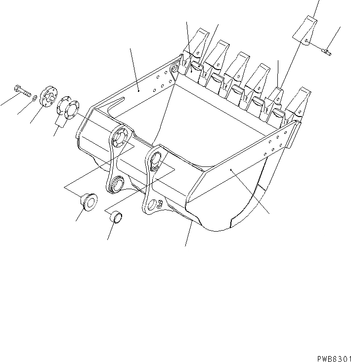 Схема запчастей Komatsu PC1100SP-6 - КОВШ¤ .M (CECE .7M)¤ 8MM (ГОРИЗОНТАЛЬН. ПАЛЕЦ) РАБОЧЕЕ ОБОРУДОВАНИЕ