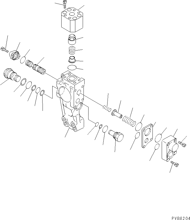 Схема запчастей Komatsu PC1100SP-6 - ГЛАВН. КЛАПАН ОСНОВН. КОМПОНЕНТЫ И РЕМКОМПЛЕКТЫ