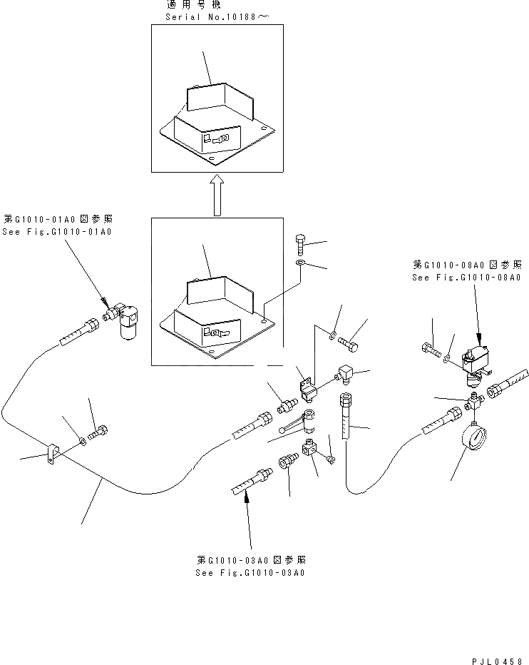Схема запчастей Komatsu PC1100SE-6 - АВТОМАТИЧ. СМАЗ. (GRESE НАСОС) (/) ВОЗД. СИСТЕМА