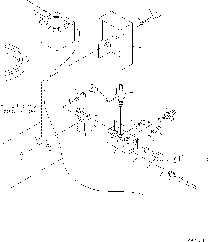 Схема запчастей Komatsu PC1100SE-6 - СОЛЕНОИДНЫЙ КЛАПАН (ГИДР. БАК. ) ГИДРАВЛИКА