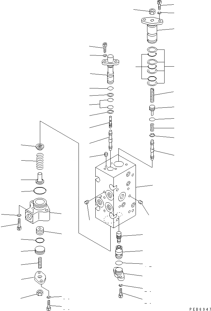 Схема запчастей Komatsu PC1100SE-6 - ОСНОВН. НАСОС (/) (N. НАСОС) ОСНОВН. КОМПОНЕНТЫ И РЕМКОМПЛЕКТЫ