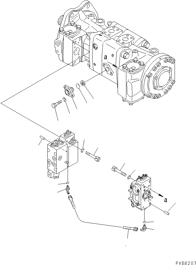 Схема запчастей Komatsu PC1100SE-6 - ОСНОВН. НАСОС (/) (N. НАСОС) ОСНОВН. КОМПОНЕНТЫ И РЕМКОМПЛЕКТЫ