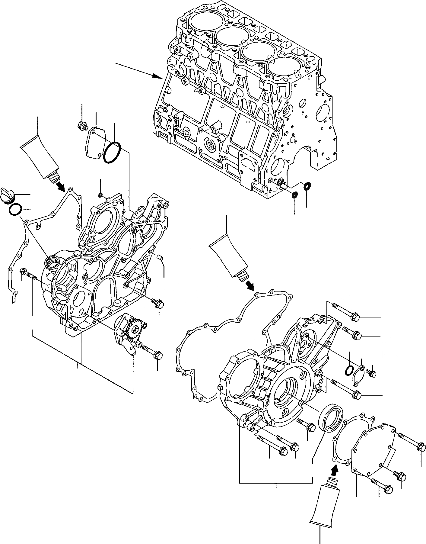 Схема запчастей Komatsu PC110R-1 - КОЖУХ ШЕСТЕРЕН. ПЕРЕДАЧИ ДВИГАТЕЛЬ