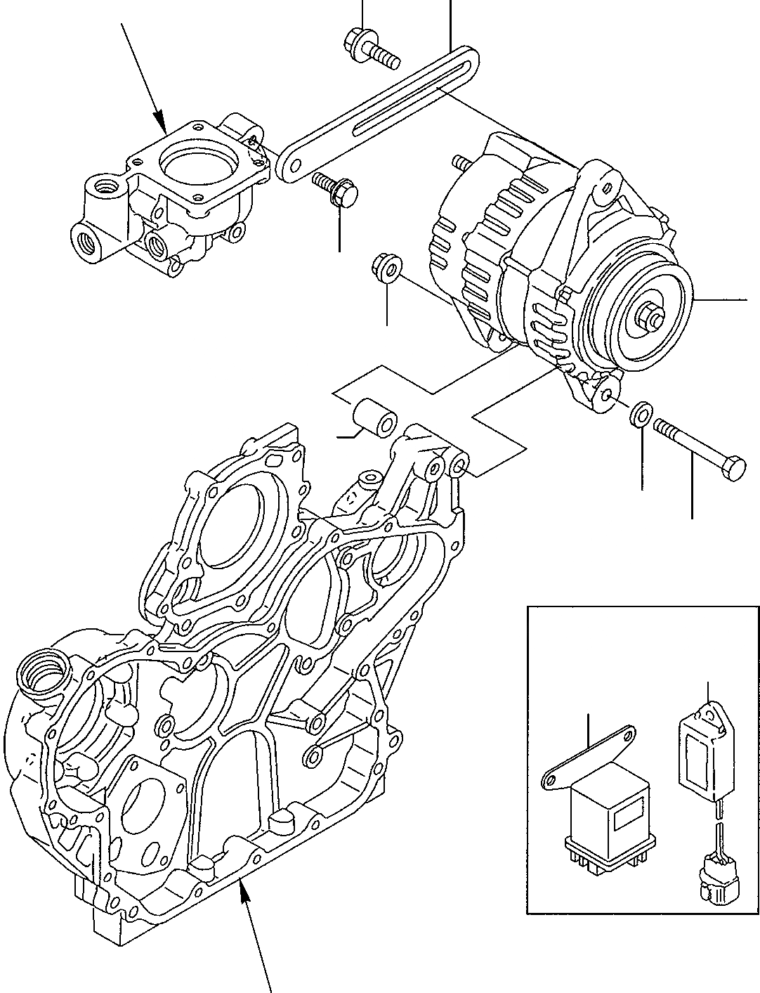 Схема запчастей Komatsu PC110R-1 - ГЕНЕРАТОР ДВИГАТЕЛЬ