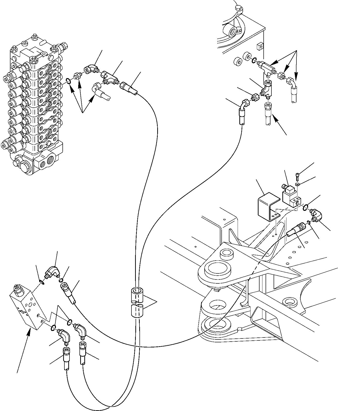 Схема запчастей Komatsu PC110R-1 - ГИДРОЛИНИЯ (ПЕРЕГРУЗК. ДАТЧИК ЛИНИЯ) УПРАВЛ-Е РАБОЧИМ ОБОРУДОВАНИЕМ
