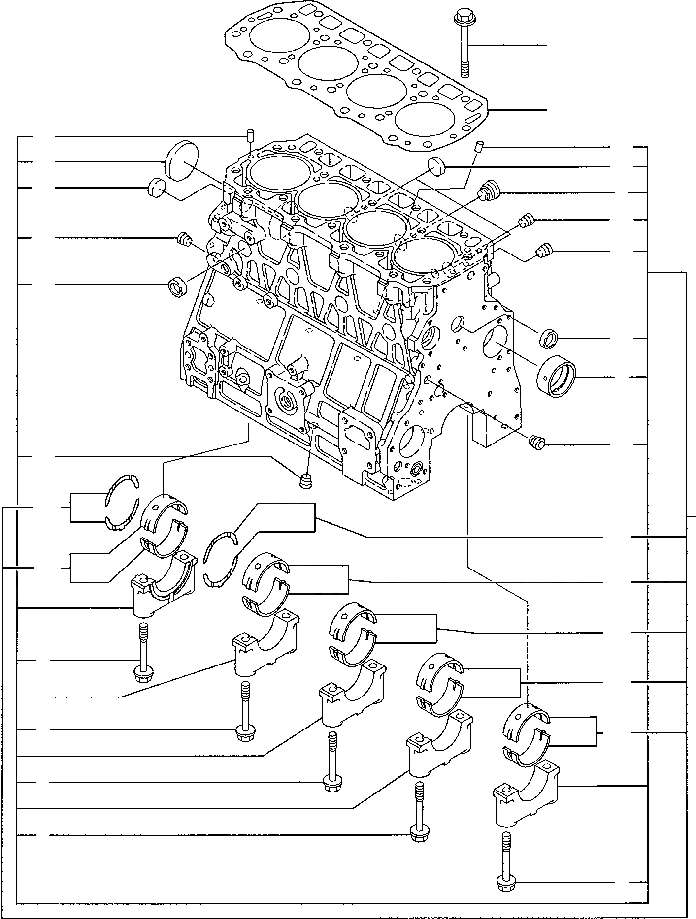 Схема запчастей Komatsu PC110R-1 - БЛОК ЦИЛИНДРОВ ДВИГАТЕЛЬ