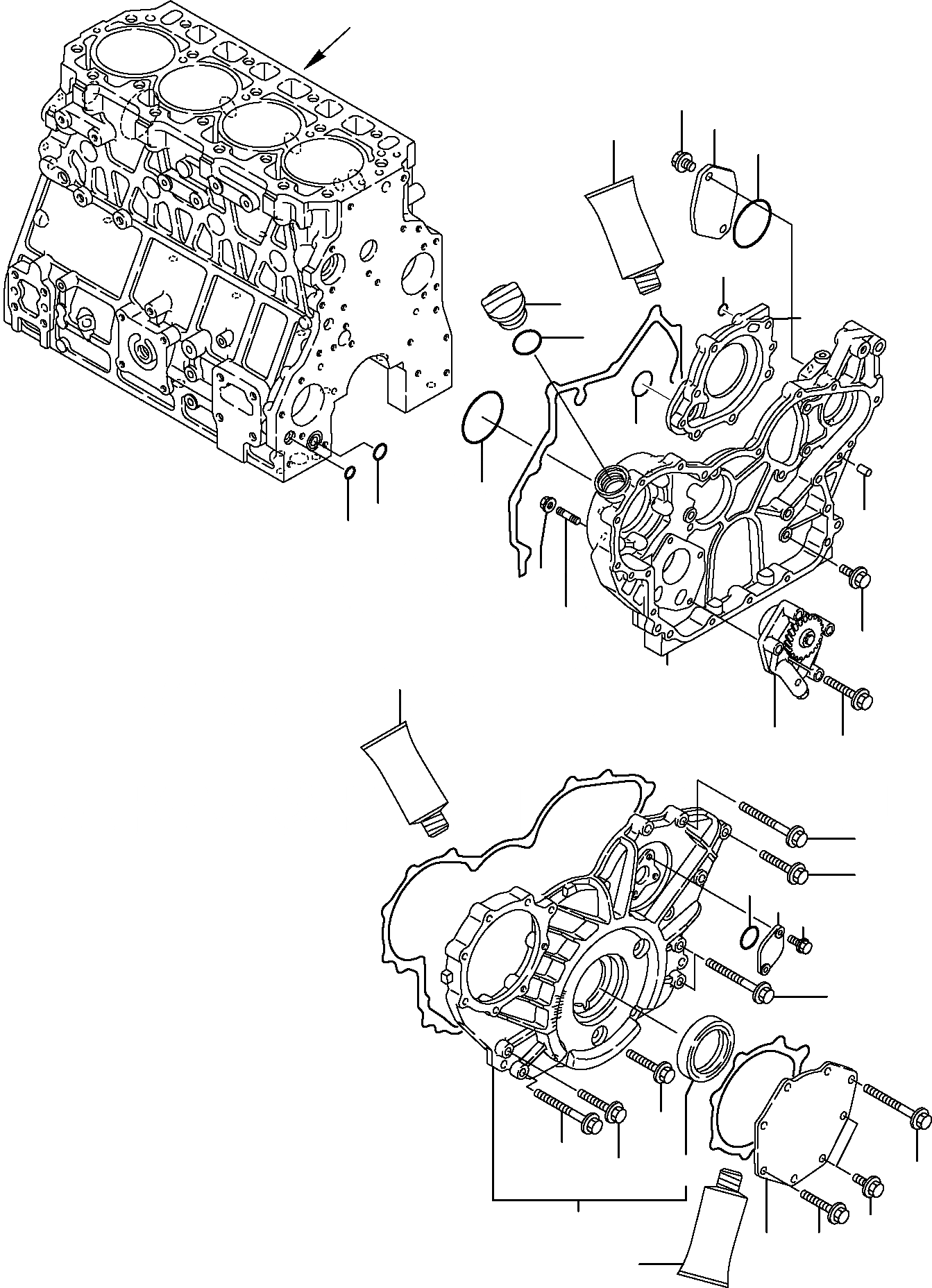 Схема запчастей Komatsu PC110R-1 - КОЖУХ ШЕСТЕРЕН. ПЕРЕДАЧИ ДВИГАТЕЛЬ