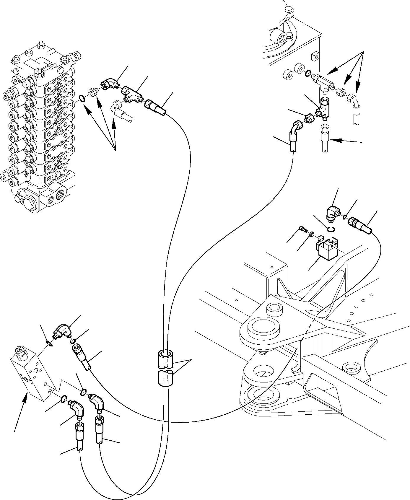 Схема запчастей Komatsu PC110R-1 - ГИДРОЛИНИЯ (ПЕРЕГРУЗК. ДАТЧИК ЛИНИЯ) УПРАВЛ-Е РАБОЧИМ ОБОРУДОВАНИЕМ