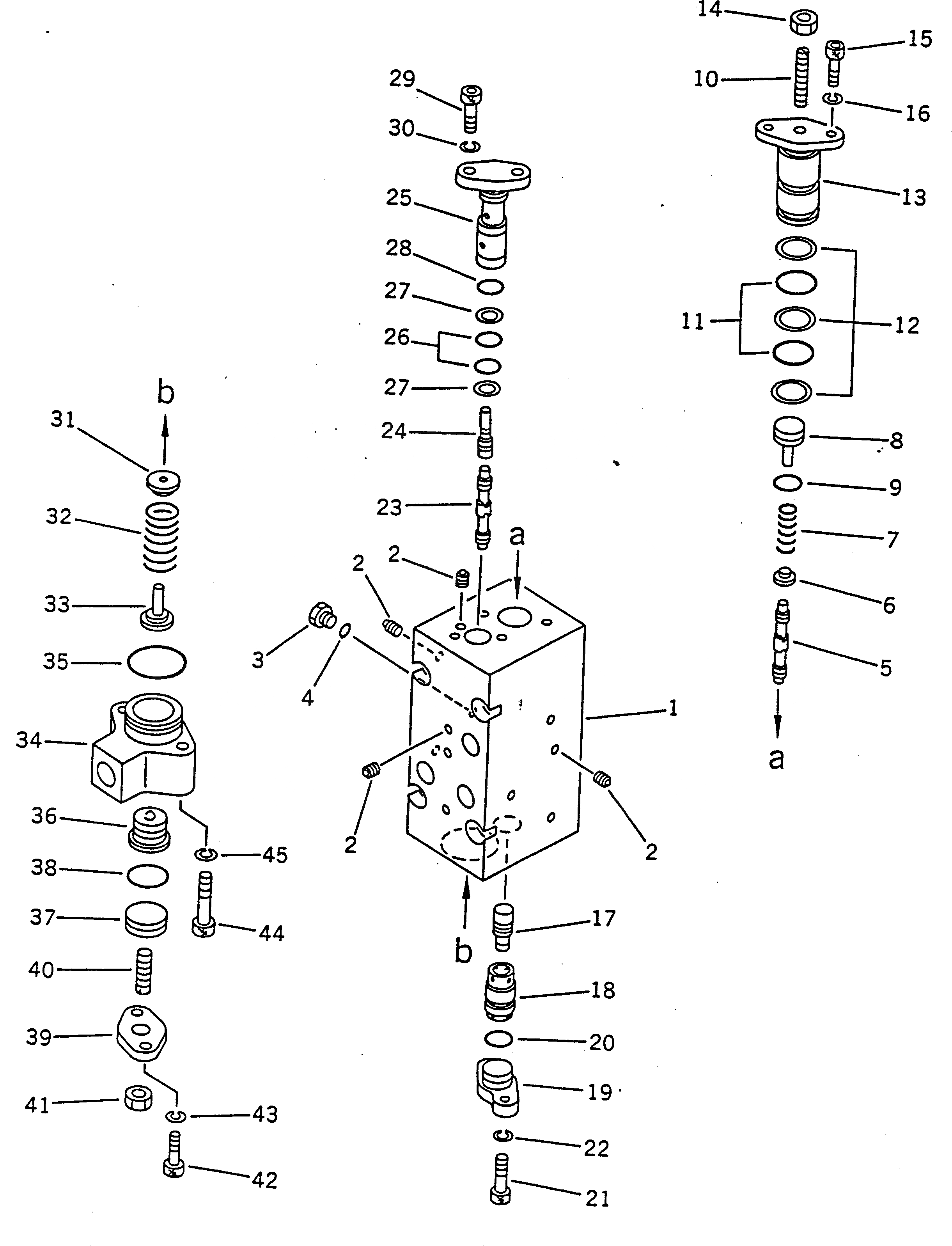 Схема запчастей Komatsu PC120-5S - ГИДР. НАСОС. (C.O. И N.C. КЛАПАН В СБОРЕ¤ ЗАДН.) (/) УПРАВЛ-Е РАБОЧИМ ОБОРУДОВАНИЕМ