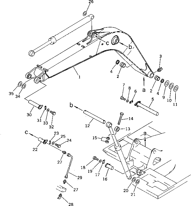 Схема запчастей Komatsu PC120-3 - СТРЕЛА (СПЕЦ-Я TBG) СПЕЦ. APPLICATION ЧАСТИ¤ МАРКИРОВКА¤ ИНСТРУМЕНТ И РЕМКОМПЛЕКТЫ