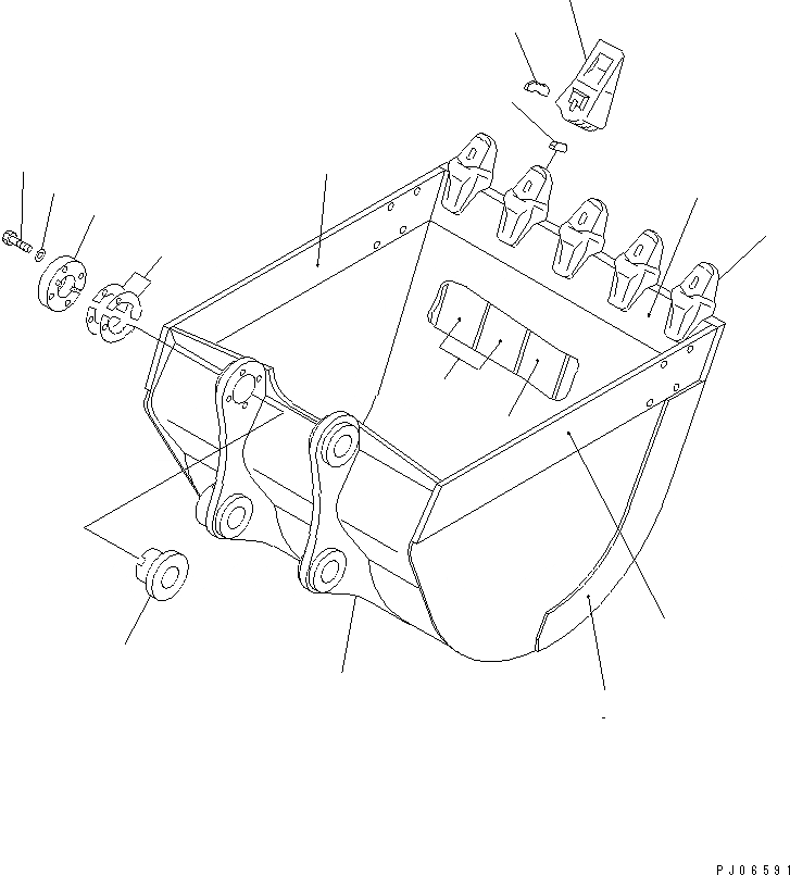 Схема запчастей Komatsu PC120-5X - КОВШ¤ .M MM (ВЕРТИКАЛЬН. ПАЛЕЦ) РАБОЧЕЕ ОБОРУДОВАНИЕ