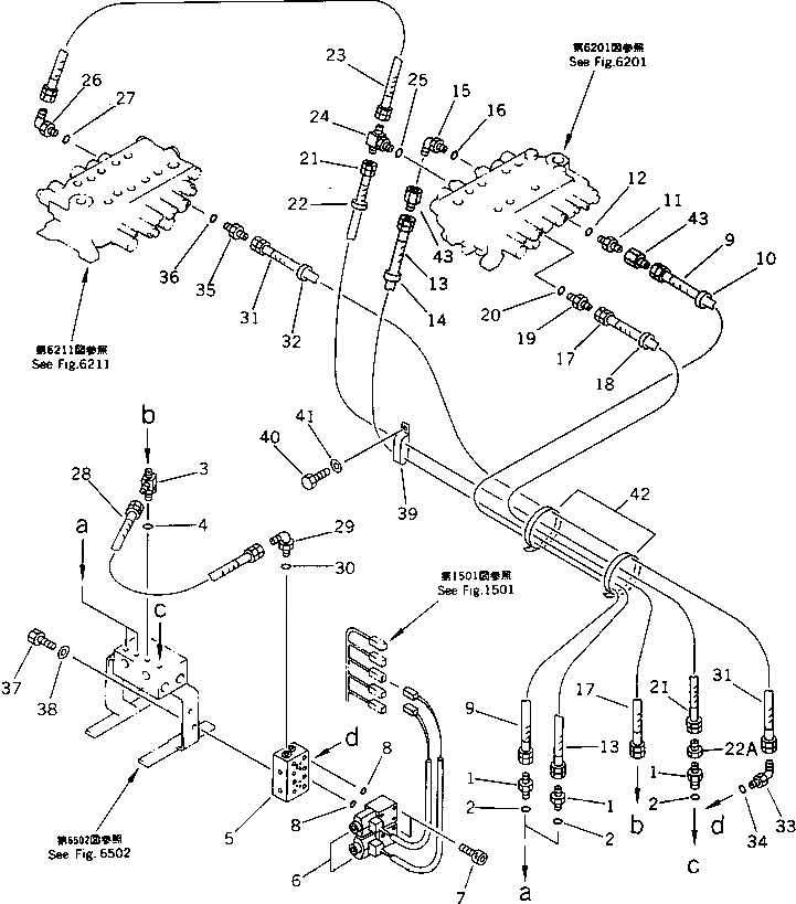 Схема запчастей Komatsu PC120-5 - ГИДРОЛИНИЯ (P.P.C. ТРУБЫ /) (ДЛЯ WRIST УПРАВЛ-Е)(№-8) УПРАВЛ-Е РАБОЧИМ ОБОРУДОВАНИЕМ