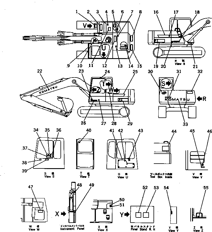 Схема запчастей Komatsu PC120-5 - МАРКИРОВКА (KOMATSU PATTERN №-)         (ДЛЯ WRIST УПРАВЛ-Е) (ЯПОН.)(№-) МАРКИРОВКА¤ ИНСТРУМЕНТ И РЕМКОМПЛЕКТЫ