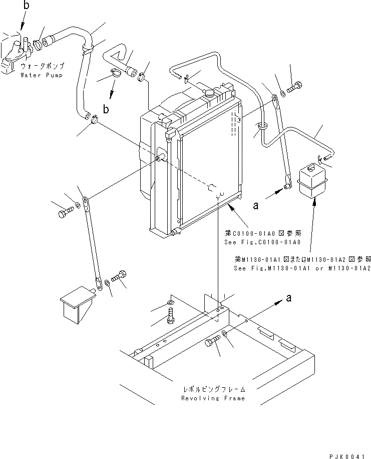 Схема запчастей Komatsu PC120-6 - ОХЛАЖД-Е (ТРУБЫ И КРЕПЛЕНИЕ)(№-9) СИСТЕМА ОХЛАЖДЕНИЯ