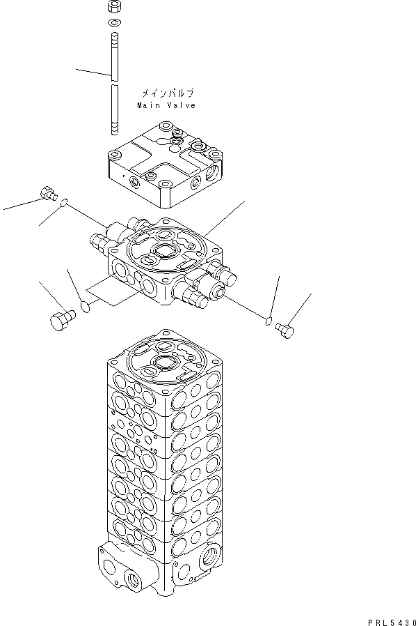 Схема запчастей Komatsu PC120-6 - ОСНОВН. КЛАПАН ( АКТУАТОР) (КОМПЛЕКТ)(№-) ГИДРАВЛИКА