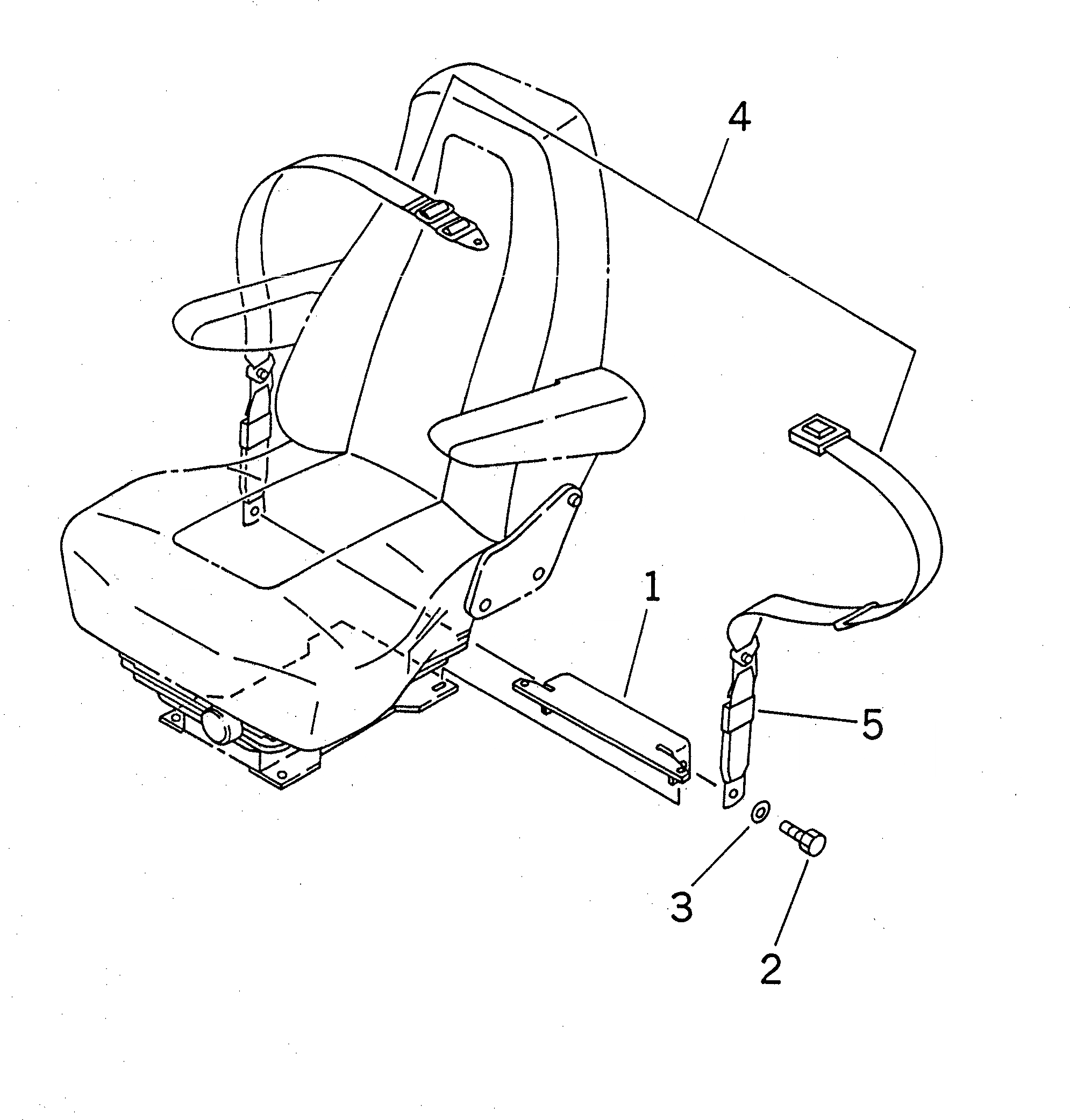 Схема запчастей Komatsu PC120-6 - РЕМЕНЬ БЕЗОПАСНОСТИ (С DELUXE СИДЕНЬЕ) (ДЛЯ США)(№-) КАБИНА ОПЕРАТОРА И СИСТЕМА УПРАВЛЕНИЯ