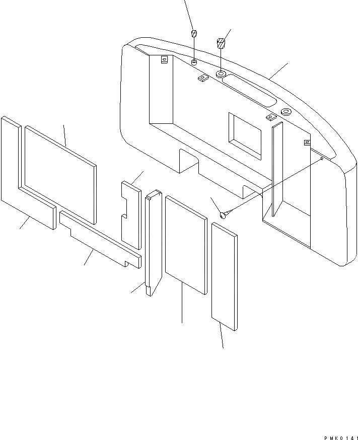 Схема запчастей Komatsu PC120-6 - ПРОТИВОВЕС(№-) ЧАСТИ КОРПУСА