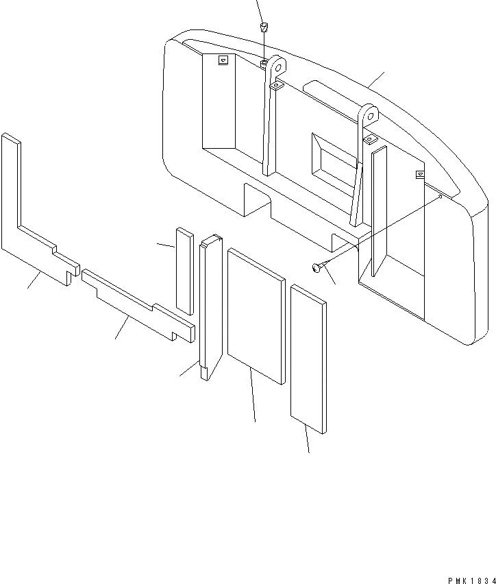 Схема запчастей Komatsu PC120-6 - ПРОТИВОВЕС (С КРЮК) ( KG)(№8-) ЧАСТИ КОРПУСА