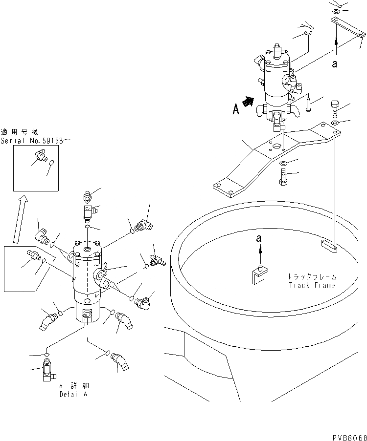 Схема запчастей Komatsu PC120-6 - ПОВОРОТНОЕ СОЕДИНЕНИЕ (КОМПОНЕНТЫ)(№-) ПОВОРОТН. КРУГ И КОМПОНЕНТЫ