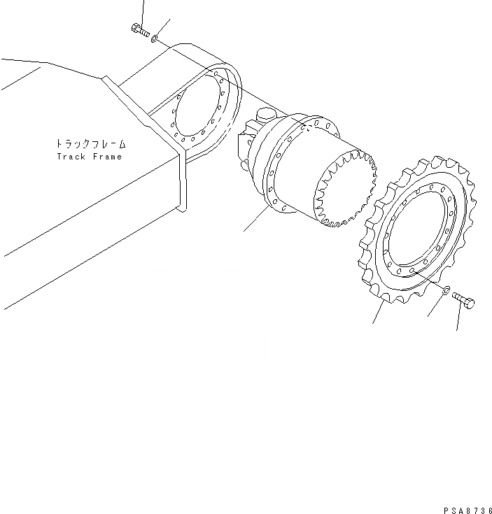 Схема запчастей Komatsu PC120-6 - КОНЕЧНАЯ ПЕРЕДАЧА (ЗВЕЗДОЧКА И  ЧАСТЬ)(№-) НИЖНЯЯ ГИДРОЛИНИЯ И ЛИНИЯ ХОДА