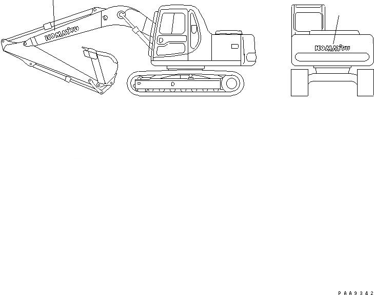 Схема запчастей Komatsu PC120-6 - ЛОГОТИП (ДЛЯ США)(№-) МАРКИРОВКА