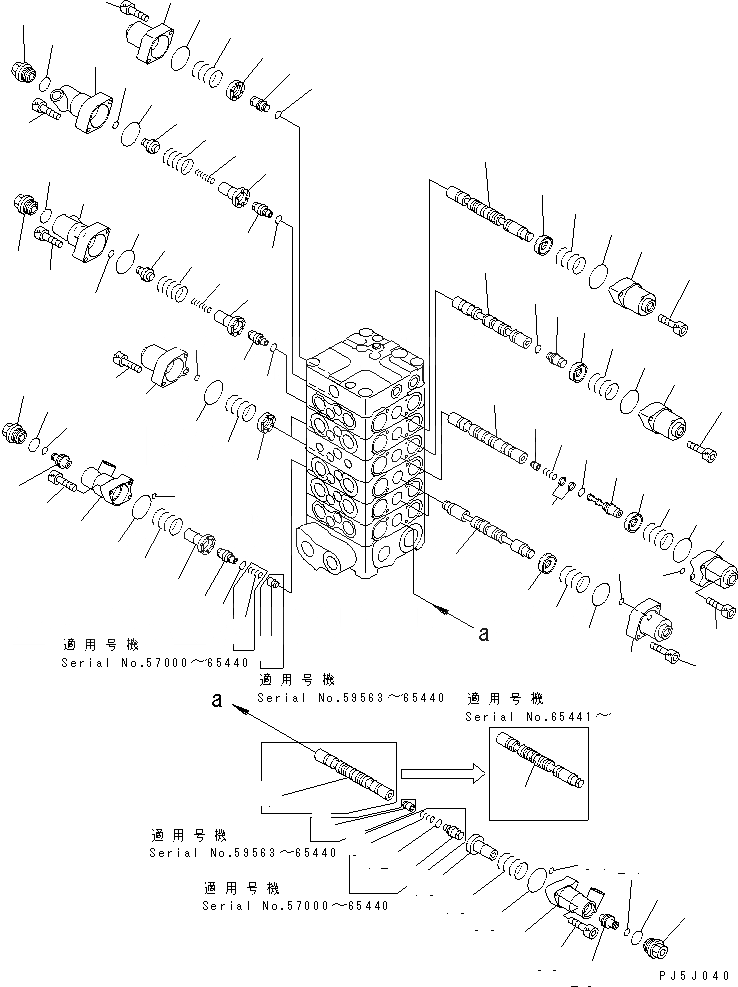 Схема запчастей Komatsu PC120-6 - ОСНОВН. КЛАПАН (-КЛАПАН) (/)(№98-) ОСНОВН. КОМПОНЕНТЫ И РЕМКОМПЛЕКТЫ