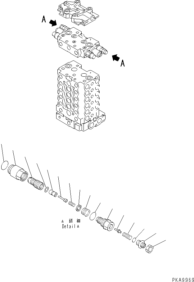 Схема запчастей Komatsu PC120-6 - ОСНОВН. КЛАПАН (-АКТУАТОР) (/)(№-9) ОСНОВН. КОМПОНЕНТЫ И РЕМКОМПЛЕКТЫ