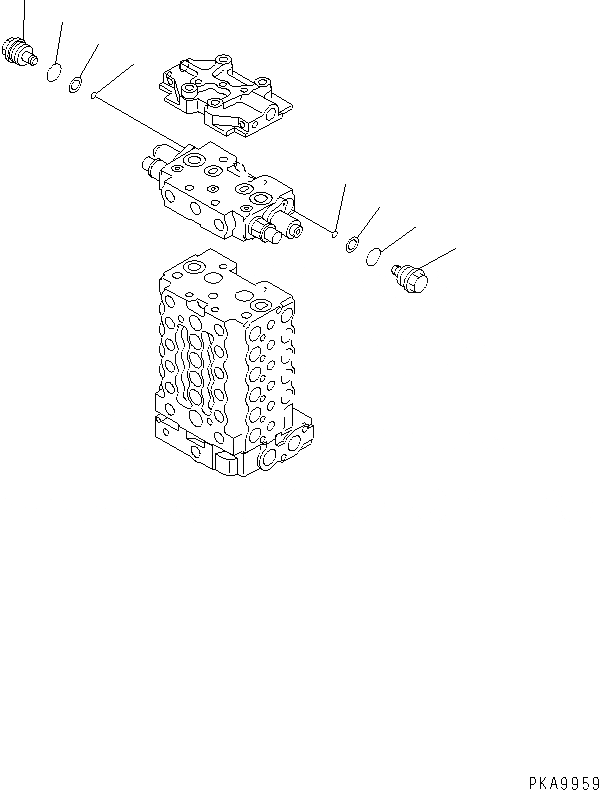 Схема запчастей Komatsu PC120-6 - ОСНОВН. КЛАПАН (-АКТУАТОР) (/)(№-9) ОСНОВН. КОМПОНЕНТЫ И РЕМКОМПЛЕКТЫ