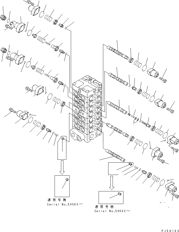 Схема запчастей Komatsu PC120-6 - ОСНОВН. КЛАПАН (7-КЛАПАН) (/)(№7-97) ОСНОВН. КОМПОНЕНТЫ И РЕМКОМПЛЕКТЫ