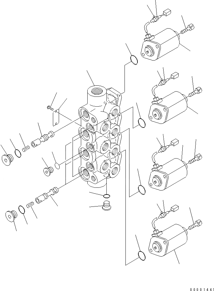 Схема запчастей Komatsu PC120-6 - СОЛЕНОИДНЫЙ КЛАПАН (ВНУТР. ЧАСТИ)(№-) ОСНОВН. КОМПОНЕНТЫ И РЕМКОМПЛЕКТЫ