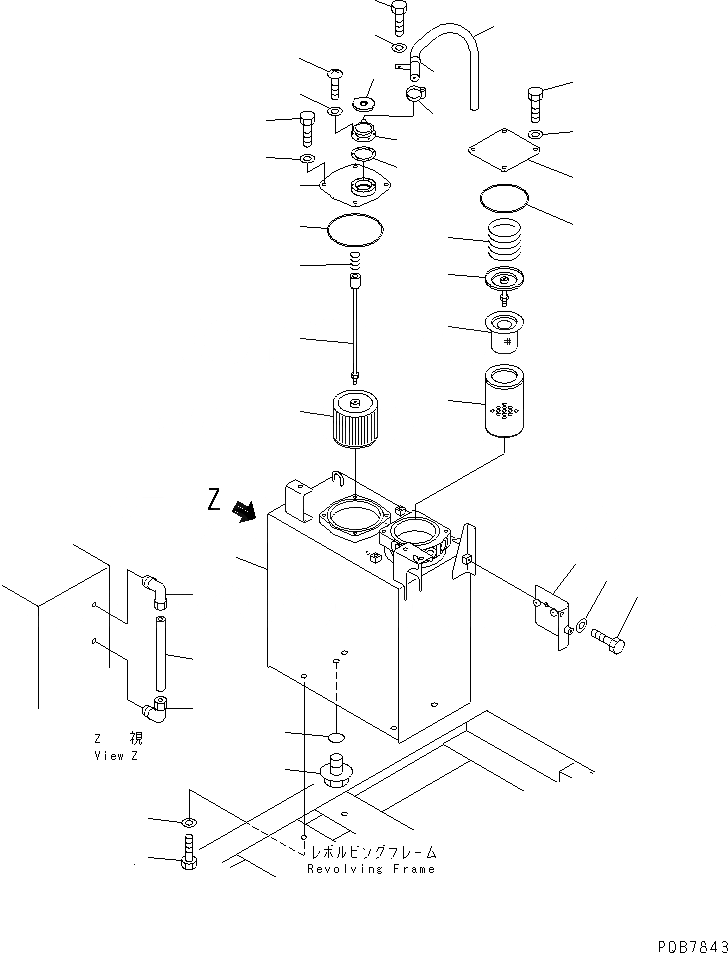 Схема запчастей Komatsu PC120-6Z - ГИДР. БАК.(№7-) ГИДРАВЛИКА