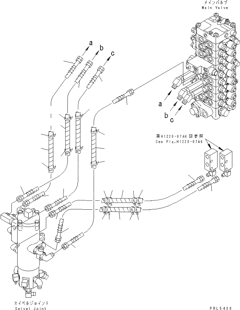 Схема запчастей Komatsu PC120-6Z - КЛАПАН ТРУБЫ (ШЛАНГИ) (ДЛЯ РОССИЯ)(№98-) ГИДРАВЛИКА