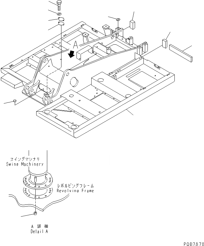 Схема запчастей Komatsu PC120-6Z - ОСНОВНАЯ РАМА (ХОЛОДН. (A) СПЕЦ-Я.)(№977-) ОСНОВНАЯ РАМА И ЕЕ ЧАСТИ
