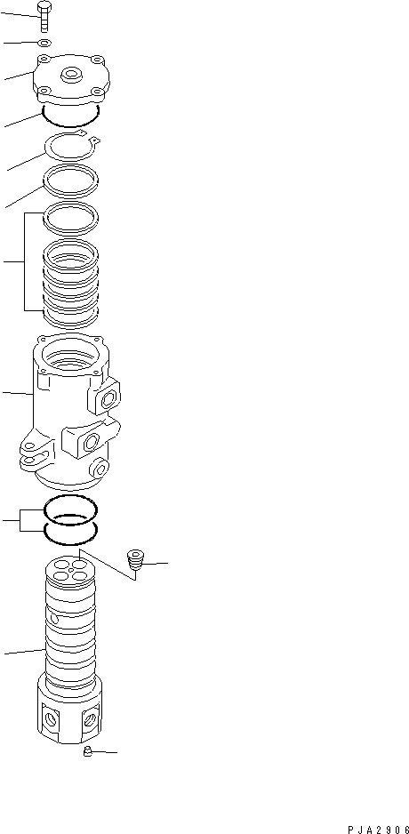 Схема запчастей Komatsu PC120-6Z - ПОВОРОТНОЕ СОЕДИНЕНИЕ (ВНУТР. ЧАСТИ) ОСНОВН. КОМПОНЕНТЫ И РЕМКОМПЛЕКТЫ